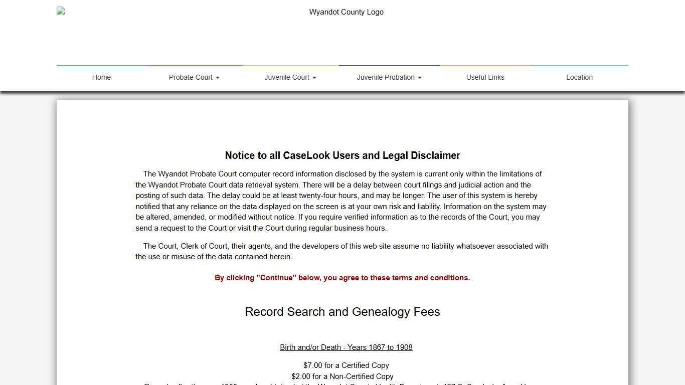 Wyandot Probate Court - Record Search